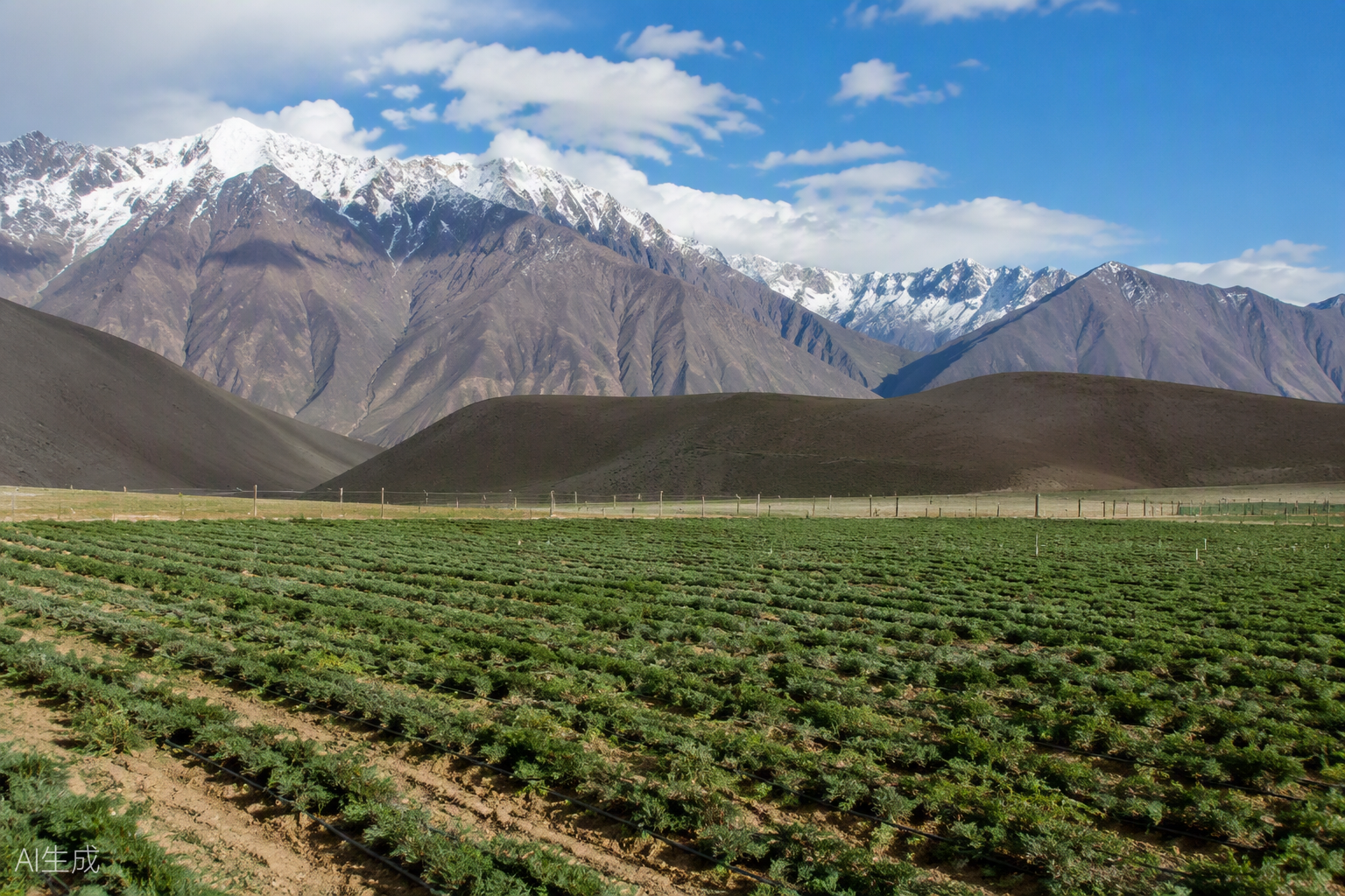 High-altitude herb cultivation on open plateaus